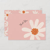 Daisy Theme Girl Birthday Dankeskarte (Vorne/Hinten)