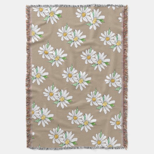 Daisy Throw Blanket Decke (Vorderseite Vertikal)