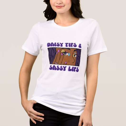 Daisy Tips & Sassy Lips Daisy Nail Tri-Blend Shirt (Vorderseite)