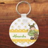 Daisy Toddler und Teddy Schlüsselanhänger (Vorderseite)