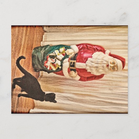 Daisy trifft Santa Feiertagspostkarte (Vorderseite)