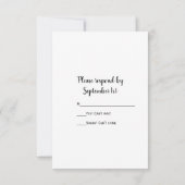 Daisy Trio Country Barn Wedding RSVP Card (Rückseite)