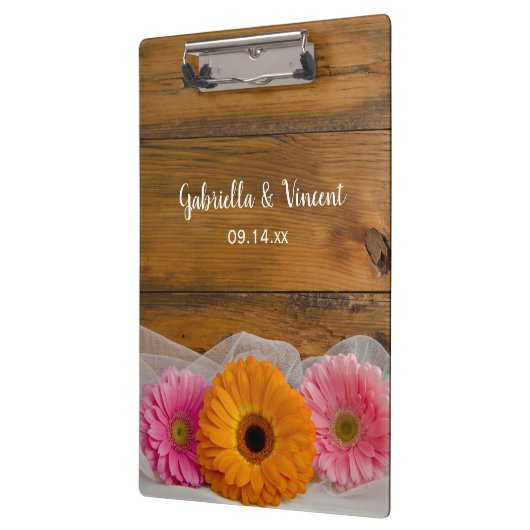 Daisy Trio Country Wedding Planning Klemmbrett (Links)