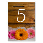 Daisy Trio Country Wedding Tischnummern (Vorderseite)