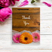 Daisy Trio Country Wedding Vielen Dank Postkarte