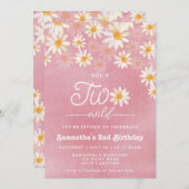 Daisy Two Wild 2. Geburtstag Einladung (Vorne/Hinten)