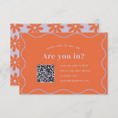 Daisy-UAWG mit QR-Code RSVP Karte (Vorne/Hinten)