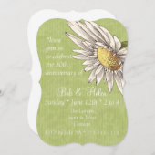Daisy über grüne Party Einladung (Vorne/Hinten)