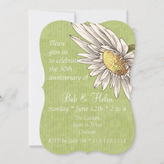 Daisy über grüne Party Einladung