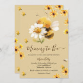 Daisy und Bee Mommy zu Baby-Dusche Einladung (Vorne/Hinten)