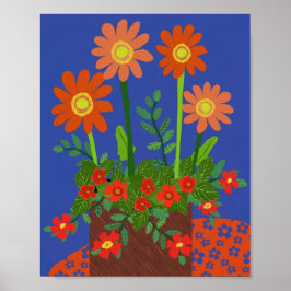 Daisy und Crimson Phlox Poster
