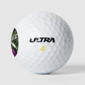 Daisy und Fireweed-Wildblume Golfball (Logo)