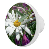 Daisy und Fireweed-Wildblume Keramikknauf (Rechts)