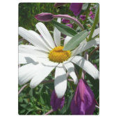 Daisy und Fireweed-Wildblume Klemmbrett (Rückseite)