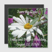 Daisy und Fireweed-Wildblume Magnetkarte (Vorne/Hinten)