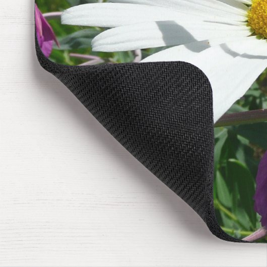 Daisy und Fireweed-Wildblume Mousepad (Ecke)