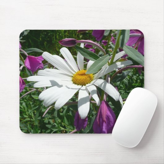 Daisy und Fireweed-Wildblume Mousepad (Mit Mouse)