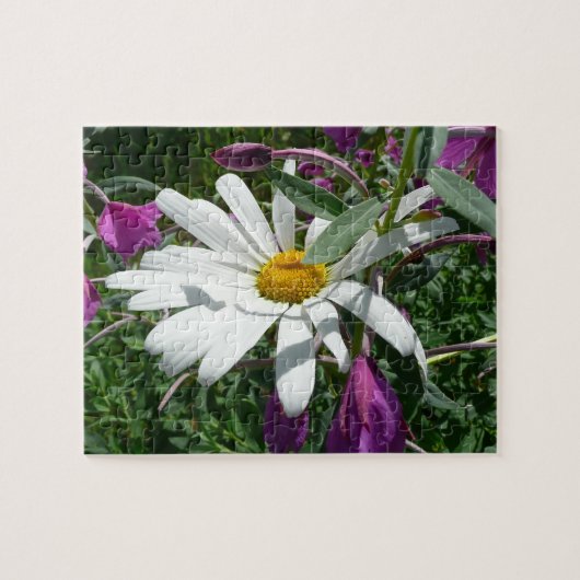Daisy und Fireweed-Wildblume Puzzle (Horizontal)