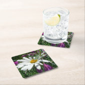 Daisy und Fireweed-Wildblume Rechteckiger Pappuntersetzer (Vor Ort)