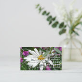 Daisy und Fireweed-Wildblume Visitenkarte (Stehend Vorderseite)