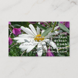 Daisy und Fireweed-Wildblume Visitenkarte