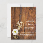 Daisy und Horse Bit Western Hochzeit speichern Sie Magneteinladung (Vorderseite)