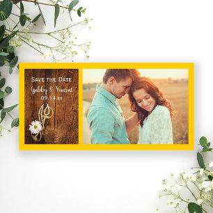 Daisy und Horse Bit Western Hochzeit speichern Sie Save The Date