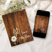 Daisy und Horse Bit Western Hochzeit speichern Sie Save The Date