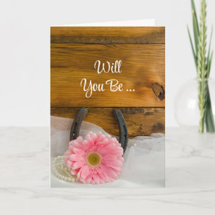 Daisy und Horseshoe werden Sie meine Brautjungfrau Einladung