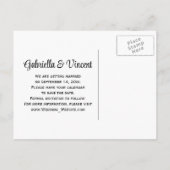 Daisy und Horseshoe Western Wedding Save the Date Ankündigungspostkarte (Rückseite)