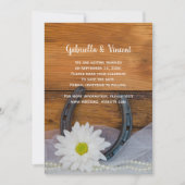 Daisy und Horseshoe Western Wedding Save the Date Einladung (Vorderseite)