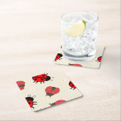 Daisy und Ladybug Geburtstagsfeier Rechteckiger Pappuntersetzer (Vor Ort)