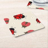 Daisy und Ladybug Geburtstagsfeier Rechteckiger Pappuntersetzer (angewinkelt)