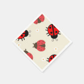 Daisy und Marienkäfer Geburtstagsfeier Serviette (Ecke)