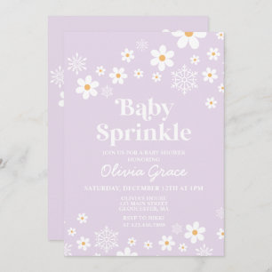 Daisy und Snowflake Retro Baby Sprinkle Einladung