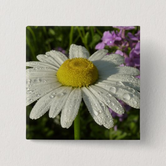 Daisy und Sommerflieder Botanik Button (Vorderseite)