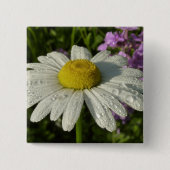 Daisy und Summer Lilac Wildblume Button (Vorderseite)