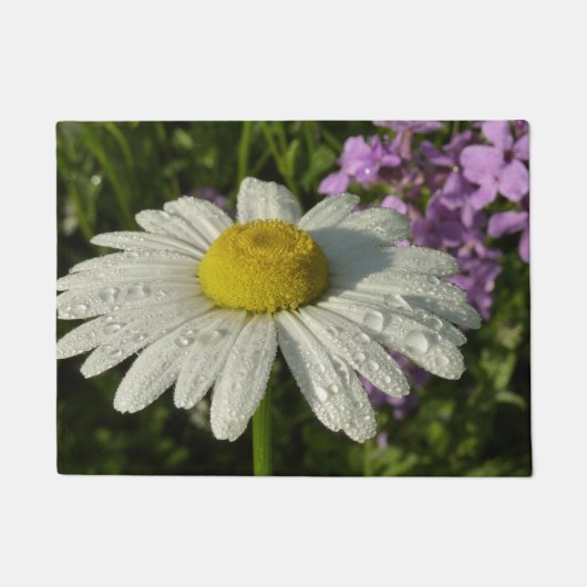 Daisy und Summer Lilac Wildblume Fußmatte (Vorderseite)