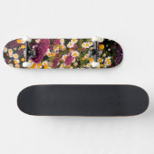 Daisy und violette Blumen Skateboard (Horizontal)