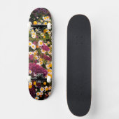 Daisy und violette Blumen Skateboard (Vorderseite)