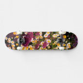Daisy und violette Blumen Skateboard (Horizontal)