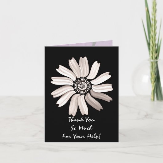 Daisy Vielen Dank Notecard Dankeskarte (Vorderseite)