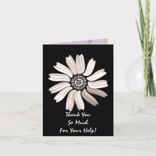 Daisy Vielen Dank Notecard Dankeskarte