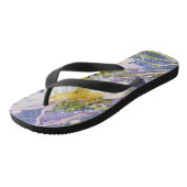 Daisy Wasserfarben-Flip-Flops Badesandalen (Schrägansicht)
