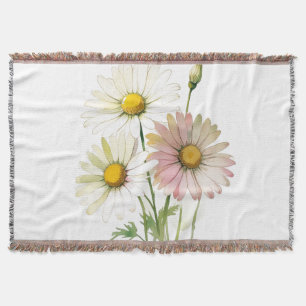 Daisy Watercolor Blume Moderne Beruflich Decke