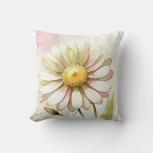 Daisy Watercolor Blume Moderne Beruflich Kissen