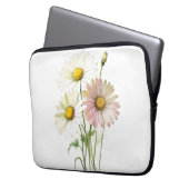 Daisy Watercolor Blume Moderne Beruflich Laptopschutzhülle (Vorderseite Links)