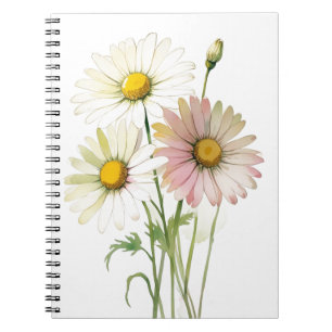 Daisy Watercolor Blume Moderne Beruflich Notizblock