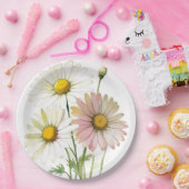 Daisy Watercolor Blume Moderne Beruflich Pappteller (Party)