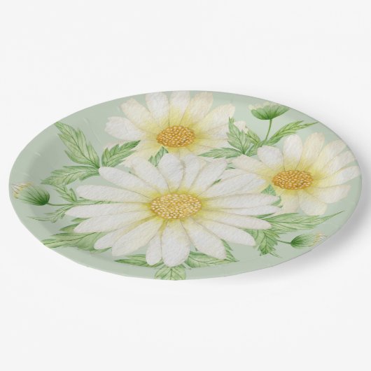 Daisy Watercolor Blume Paper Teller (Schrägansicht)